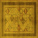 Square Oriental Yellow Industrial Rug, urb634yw