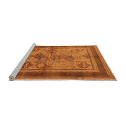 Sideview of Machine Washable Oriental Orange Industrial Area Rugs, wshurb634org