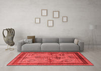 Machine Washable Oriental Red Industrial Rug, wshurb634red