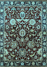 Oriental Light Blue Industrial Rug, urb635lblu