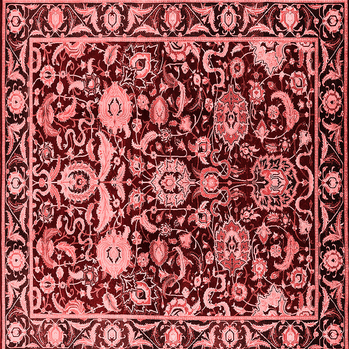 Machine Washable Oriental Red Industrial Rug, wshurb635red