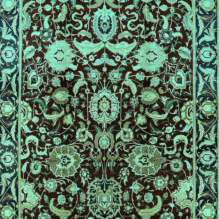 Oriental Turquoise Industrial Rug, urb635turq