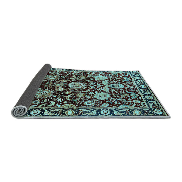 Sideview of Oriental Light Blue Industrial Rug, urb635lblu