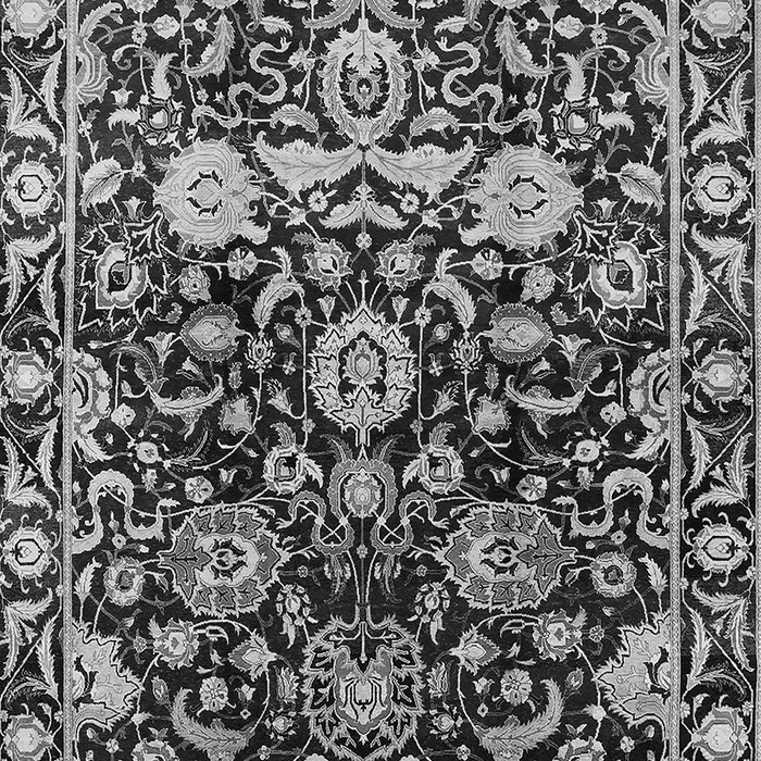 Machine Washable Oriental Gray Industrial Rug, wshurb635gry