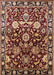 Mid-Century Modern Deep Red Oriental Rug, urb635