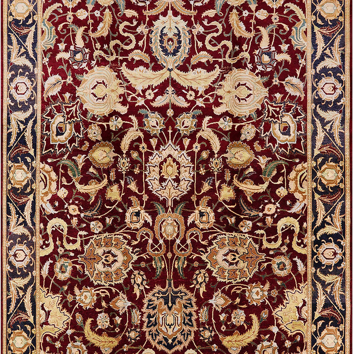 Mid-Century Modern Deep Red Oriental Rug, urb635