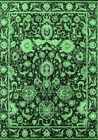 Oriental Emerald Green Industrial Rug, urb635emgrn