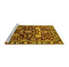 Sideview of Machine Washable Oriental Yellow Industrial Rug, wshurb635yw