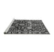 Sideview of Machine Washable Oriental Gray Industrial Rug, wshurb635gry