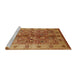 Sideview of Machine Washable Industrial Modern Mahogany Brown Rug, wshurb636