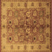 Square Oriental Brown Industrial Rug, urb636brn