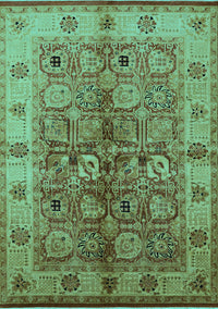 Oriental Turquoise Industrial Rug, urb636turq