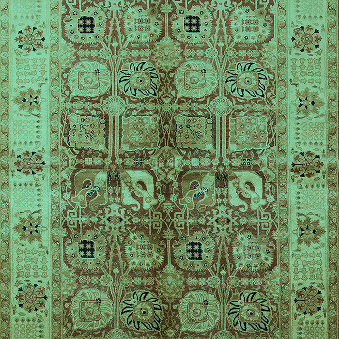 Oriental Turquoise Industrial Rug, urb636turq