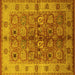 Square Oriental Yellow Industrial Rug, urb636yw