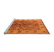 Sideview of Machine Washable Oriental Orange Industrial Area Rugs, wshurb636org