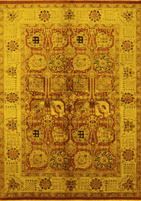 Oriental Yellow Industrial Rug, urb636yw