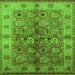 Square Oriental Green Industrial Rug, urb636grn