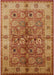 Mid-Century Modern Mahogany Brown Oriental Rug, urb636