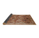 Sideview of Mid-Century Modern Mahogany Brown Oriental Rug, urb637