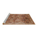 Sideview of Machine Washable Industrial Modern Mahogany Brown Rug, wshurb637