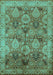 Oriental Turquoise Industrial Rug, urb637turq