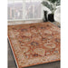 Machine Washable Industrial Modern Mahogany Brown Rug in a Family Room, wshurb637