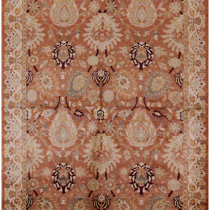 Mid-Century Modern Mahogany Brown Oriental Rug, urb637