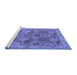 Sideview of Machine Washable Oriental Blue Industrial Rug, wshurb637blu