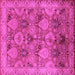 Square Oriental Pink Industrial Rug, urb637pnk