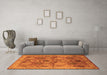 Machine Washable Oriental Orange Industrial Area Rugs in a Living Room, wshurb637org