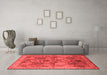 Industrial Red Washable Rugs