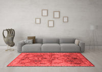 Machine Washable Oriental Red Industrial Rug, wshurb637red