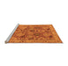 Sideview of Machine Washable Oriental Orange Industrial Area Rugs, wshurb637org