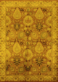 Oriental Yellow Industrial Rug, urb637yw