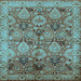 Square Oriental Light Blue Industrial Rug, urb637lblu