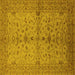 Square Oriental Yellow Industrial Rug, urb638yw