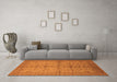 Machine Washable Oriental Orange Industrial Area Rugs in a Living Room, wshurb638org