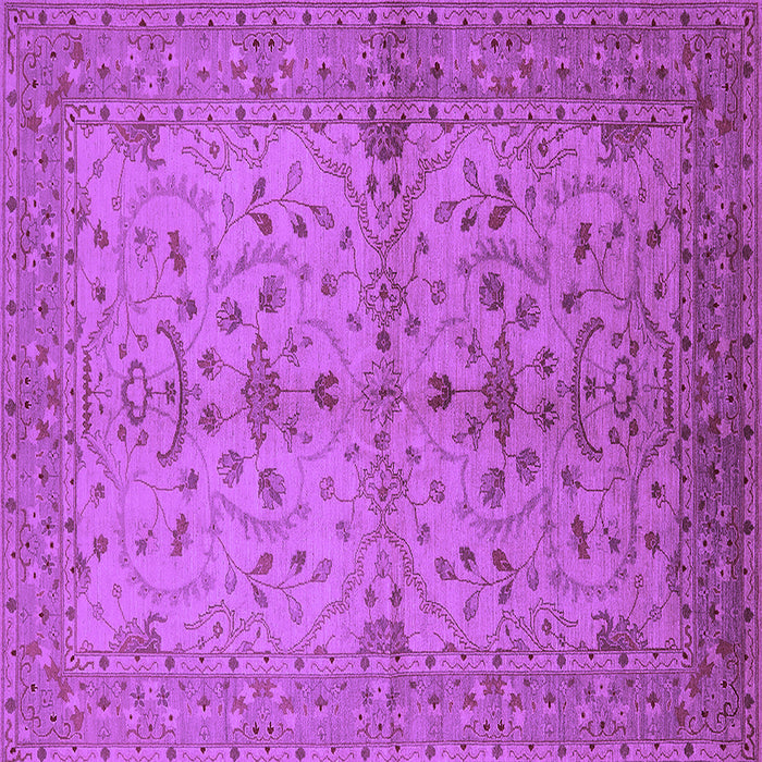 Square Machine Washable Oriental Purple Industrial Area Rugs, wshurb638pur
