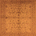 Square Oriental Orange Industrial Rug, urb638org