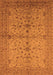 Machine Washable Oriental Orange Industrial Area Rugs, wshurb638org