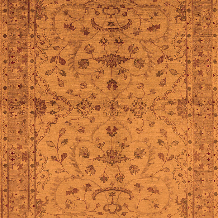 Machine Washable Oriental Orange Industrial Area Rugs, wshurb638org