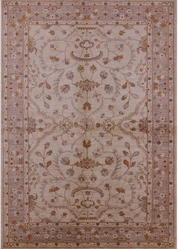 Mid-Century Modern Sienna Brown Oriental Rug, urb638