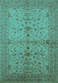 Oriental Turquoise Industrial Rug, urb638turq