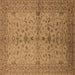 Square Oriental Brown Industrial Rug, urb638brn