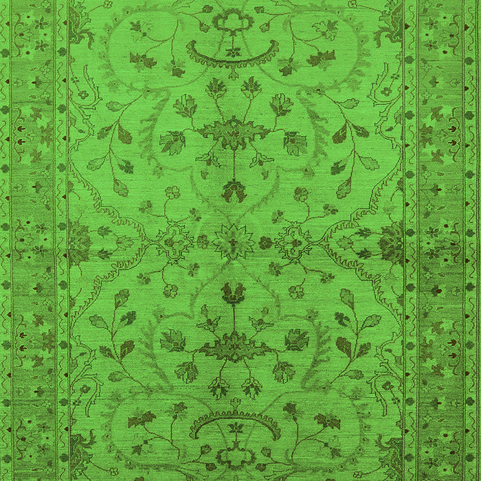 Machine Washable Oriental Green Industrial Area Rugs, wshurb638grn