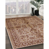 Mid-Century Modern Light Copper Gold Oriental Rug, urb639