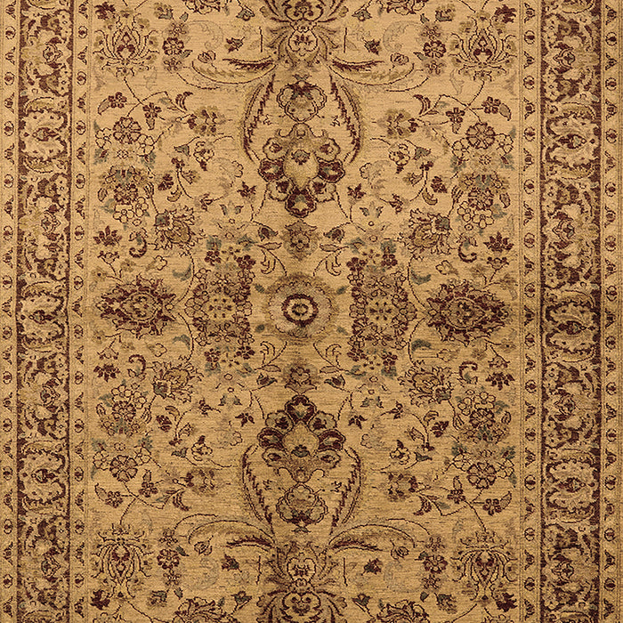 Machine Washable Oriental Brown Industrial Rug, wshurb639brn