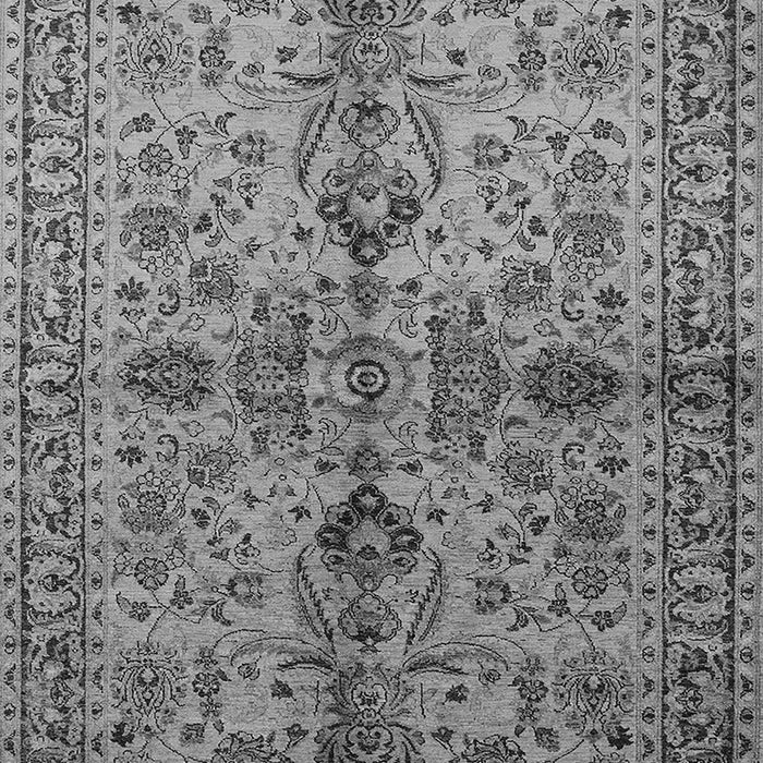 Machine Washable Oriental Gray Industrial Rug, wshurb639gry