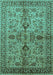 Oriental Turquoise Industrial Rug, urb639turq