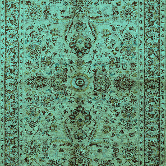 Oriental Turquoise Industrial Rug, urb639turq